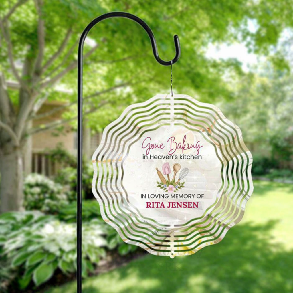 🌿 3D Wind Spinner – Memorial Garden Decor