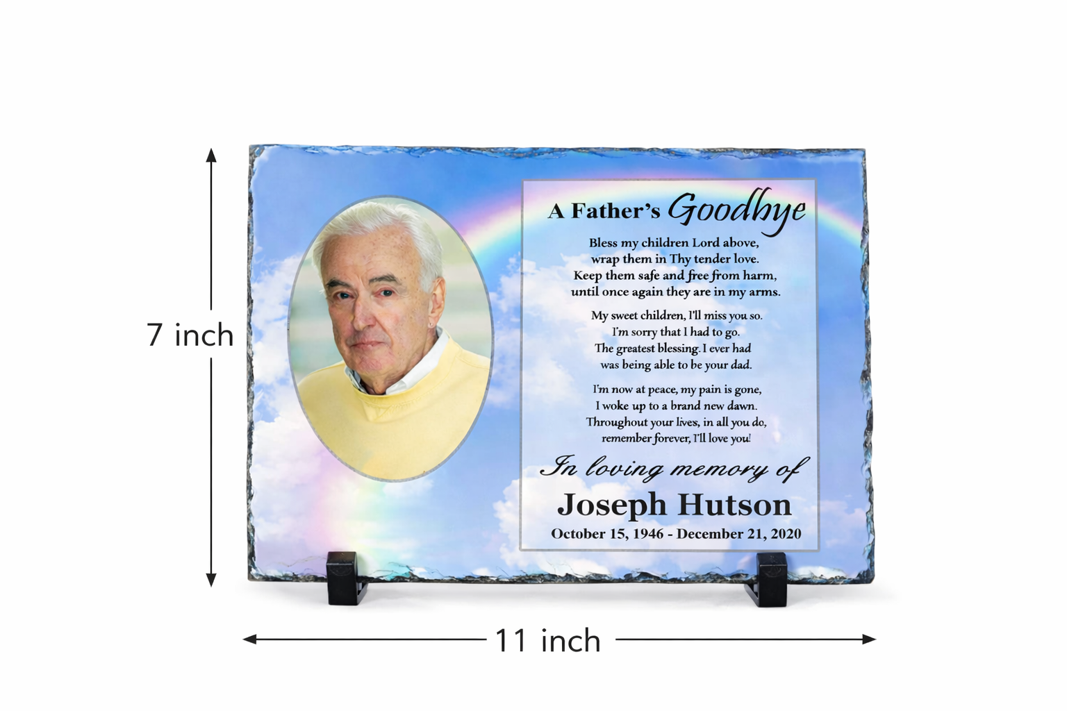Cardianl Memorial Plaque Sympathy Gift Personalized Bereavement Gift