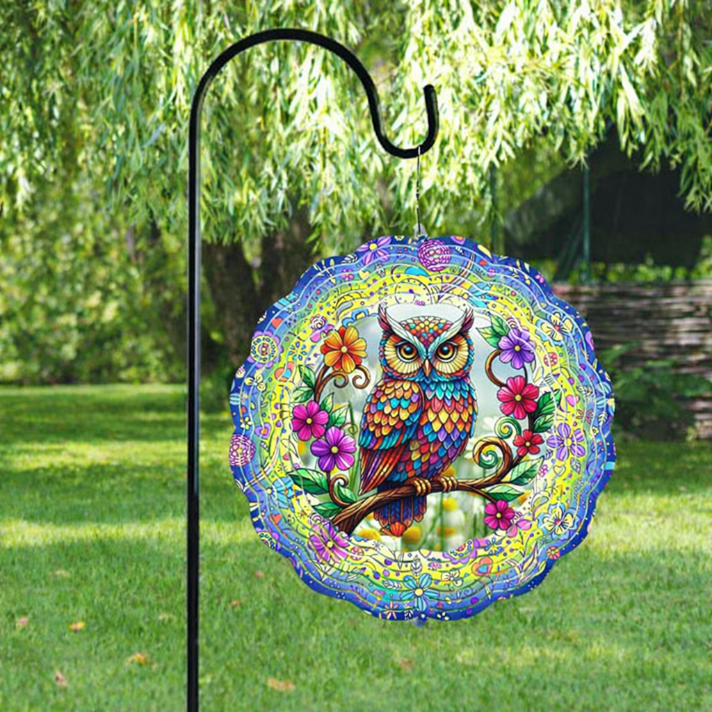 3D Wind Spinners – Owl Garden Decor