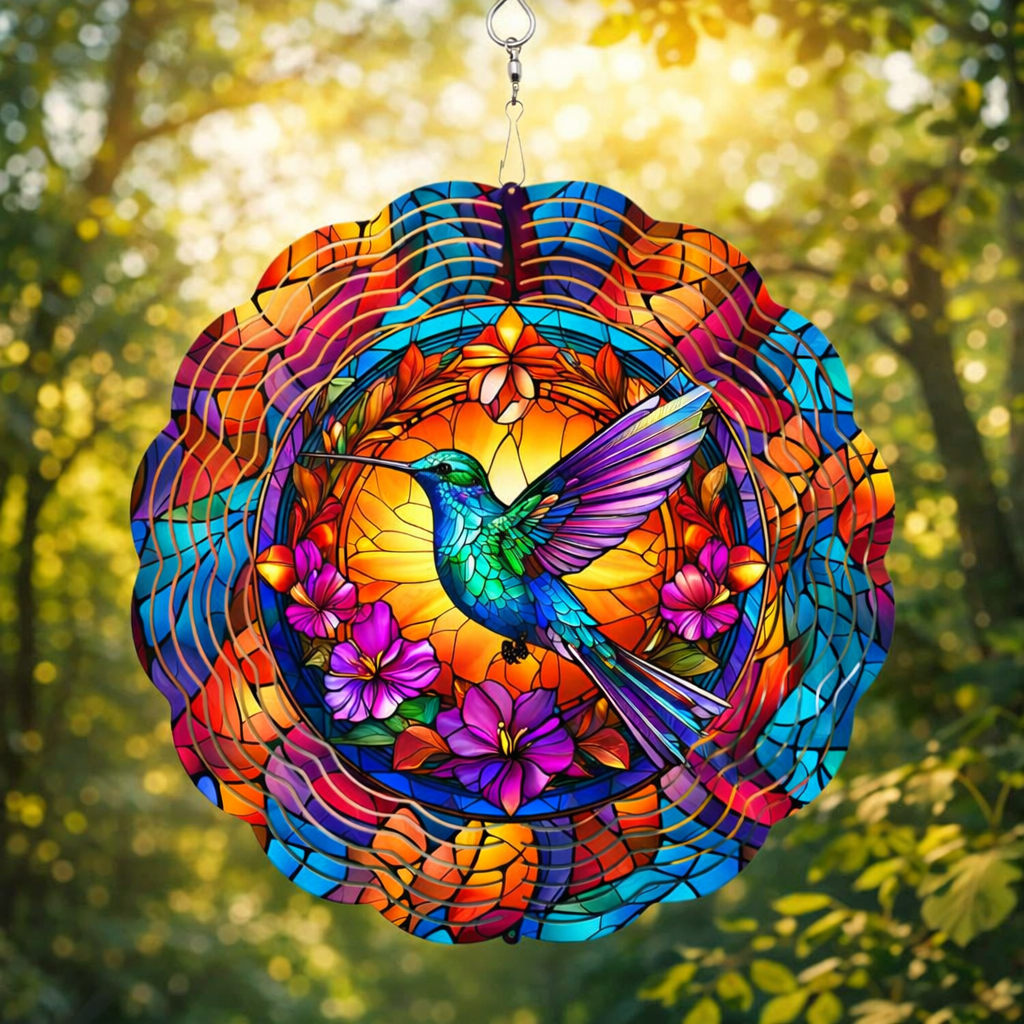 3D Wind Spinners – Hummingbird Flower Garden Decor
