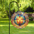 🌿 3D Wind Spinners – Cross Garden Decor
