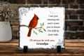Cardianl Memorial Plaque Sympathy Gift Personalized Bereavement Gift