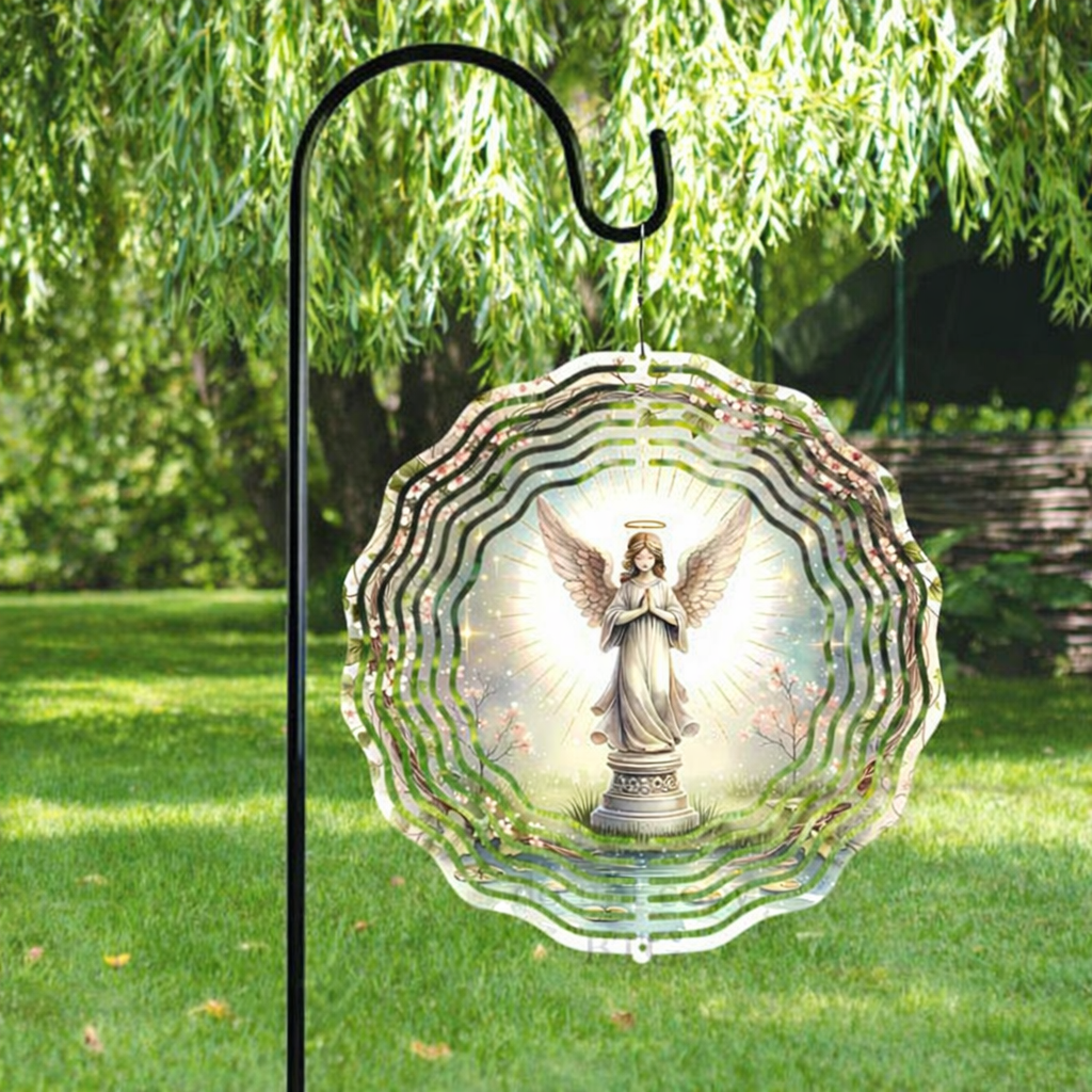 🌿 3D Wind Spinners – Angel Garden Decor