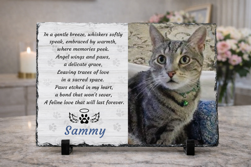 Pet Memorial Photo Plaque – Favorite Hello Hardest Goodbye
