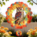 🌿 3D Wind Spinner – Owl Garden Decor