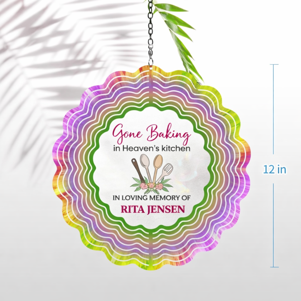 🌿 3D Wind Spinner – Memorial Garden Decor