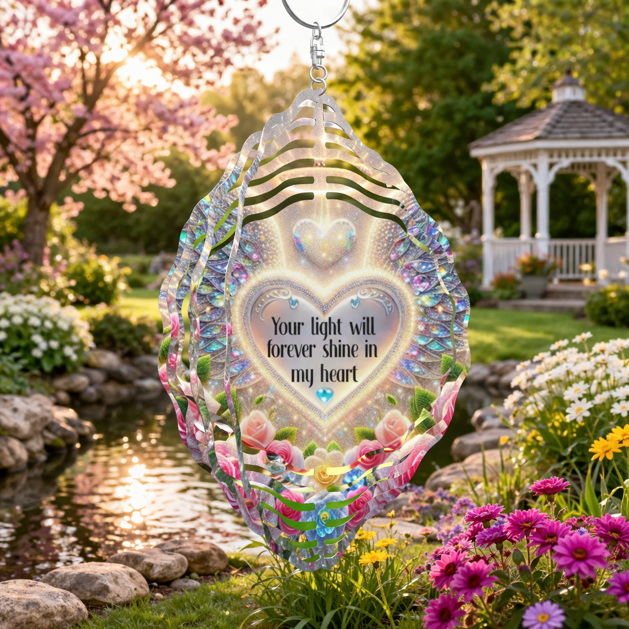 🌿 3D Wind Spinners – Memorial LIGHT Garden Decor