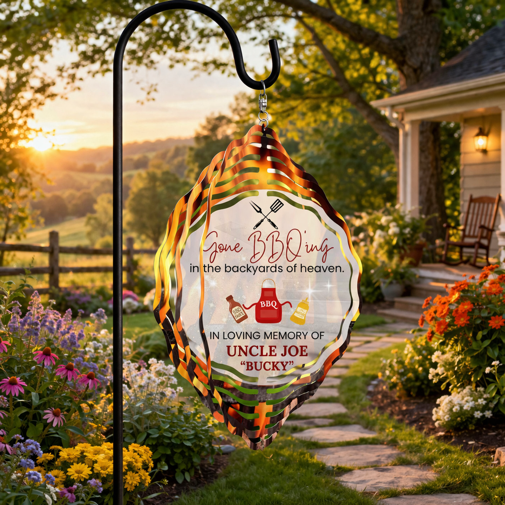 🌿 3D Wind Spinners – Memorial Gone Backing Garden Decor