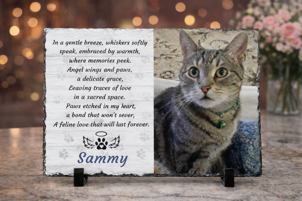 Pet Memorial Photo Plaque – Favorite Hello Hardest Goodbye