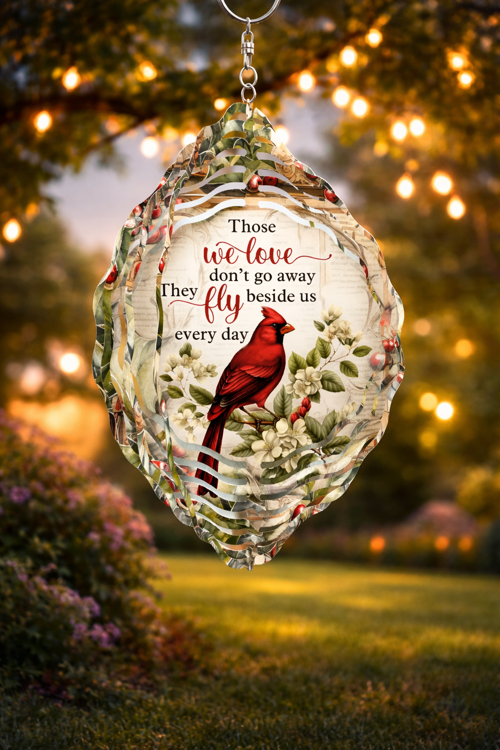 🌿 3D Wind Spinners – Cardinal Memorial Garden Decor