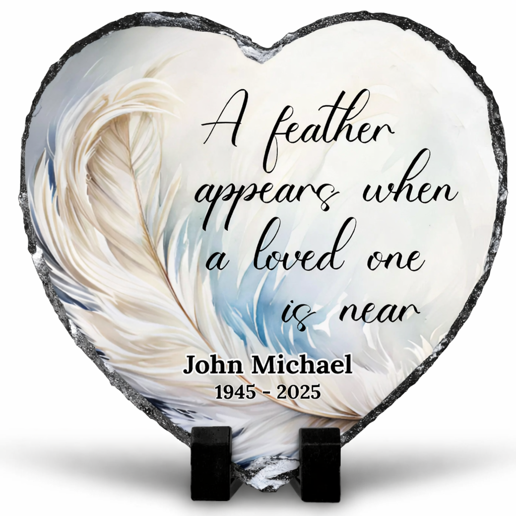 Pet Memorial Photo Plaque – Personalized Memorial Heart Slate
