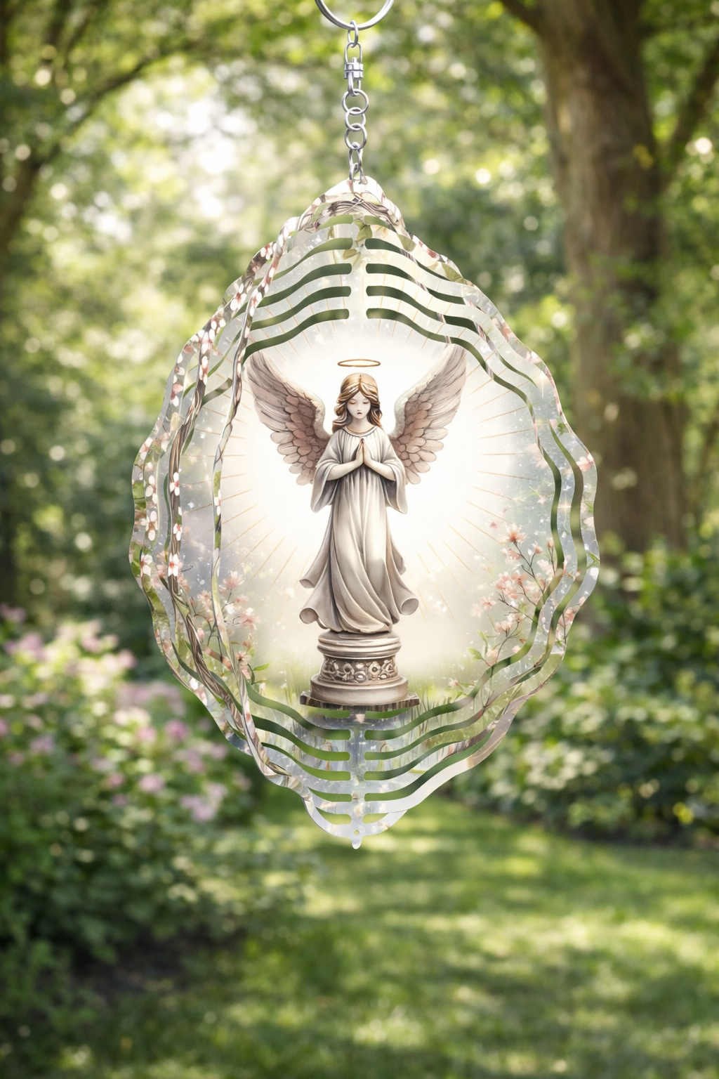 🌿 3D Wind Spinners – Angel Garden Decor