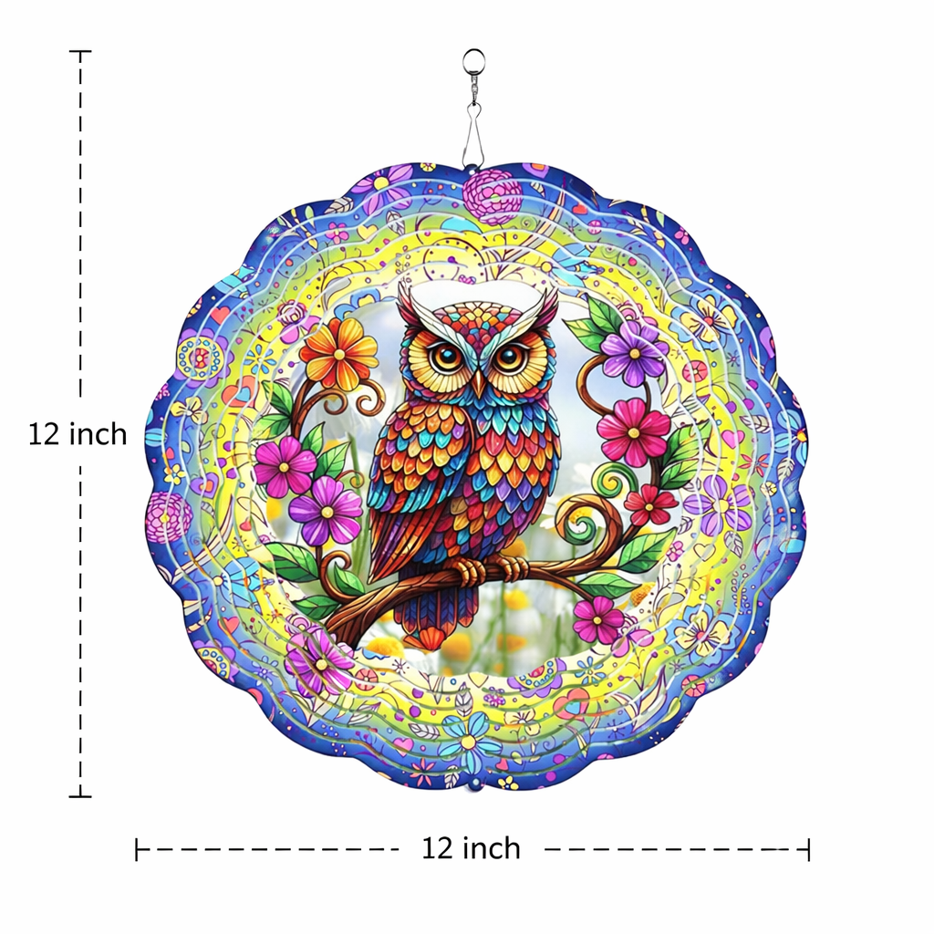 3D Wind Spinners – Owl Garden Decor