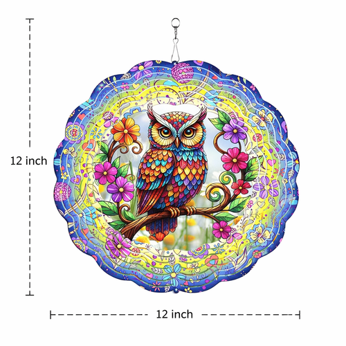 3D Wind Spinners – Owl Garden Decor