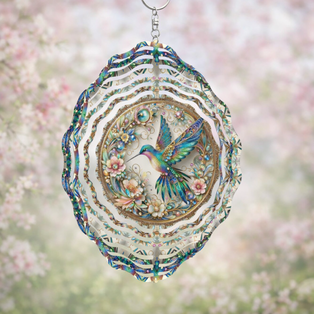 🌿 3D Wind Spinners – Hummingbird Garden Decor