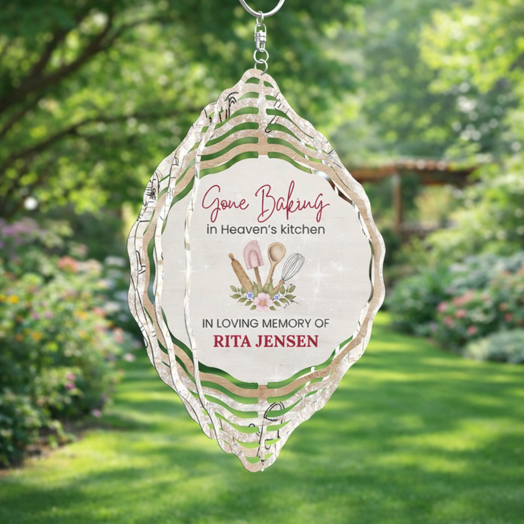 🌿 3D Wind Spinner – Memorial Garden Decor