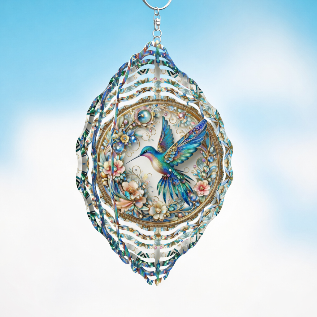 🌿 3D Wind Spinners – Hummingbird Garden Decor