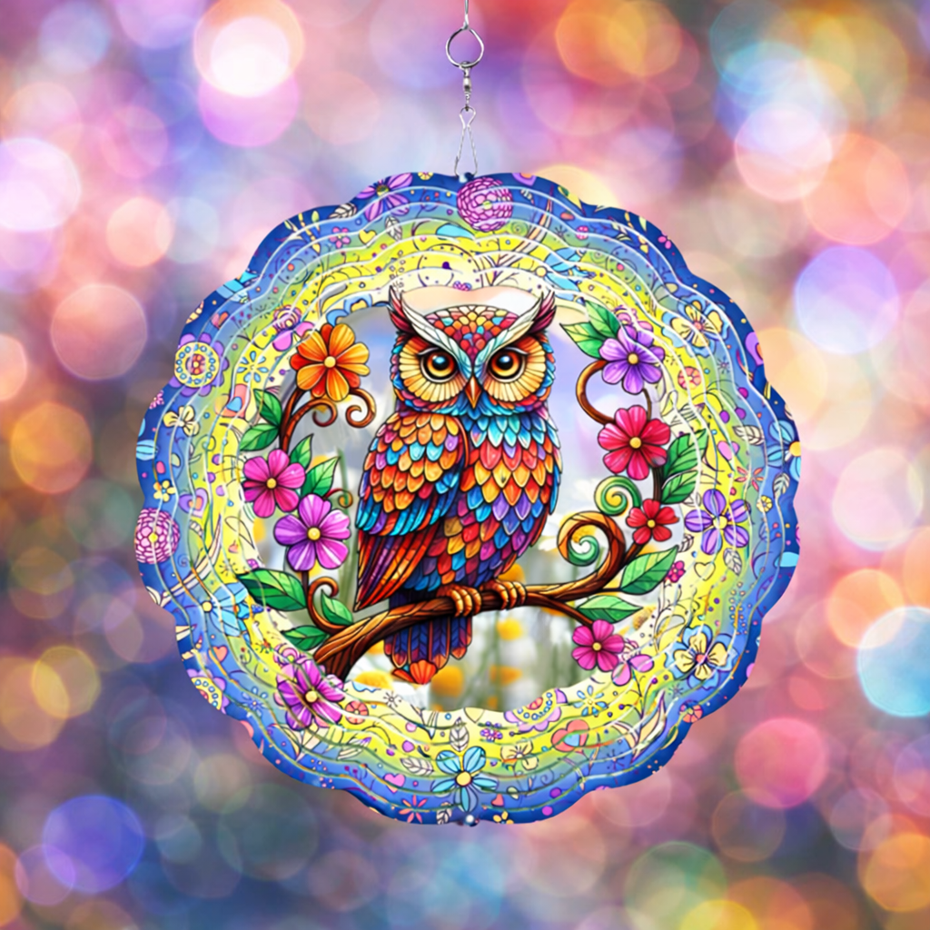 3D Wind Spinners – Owl Garden Decor