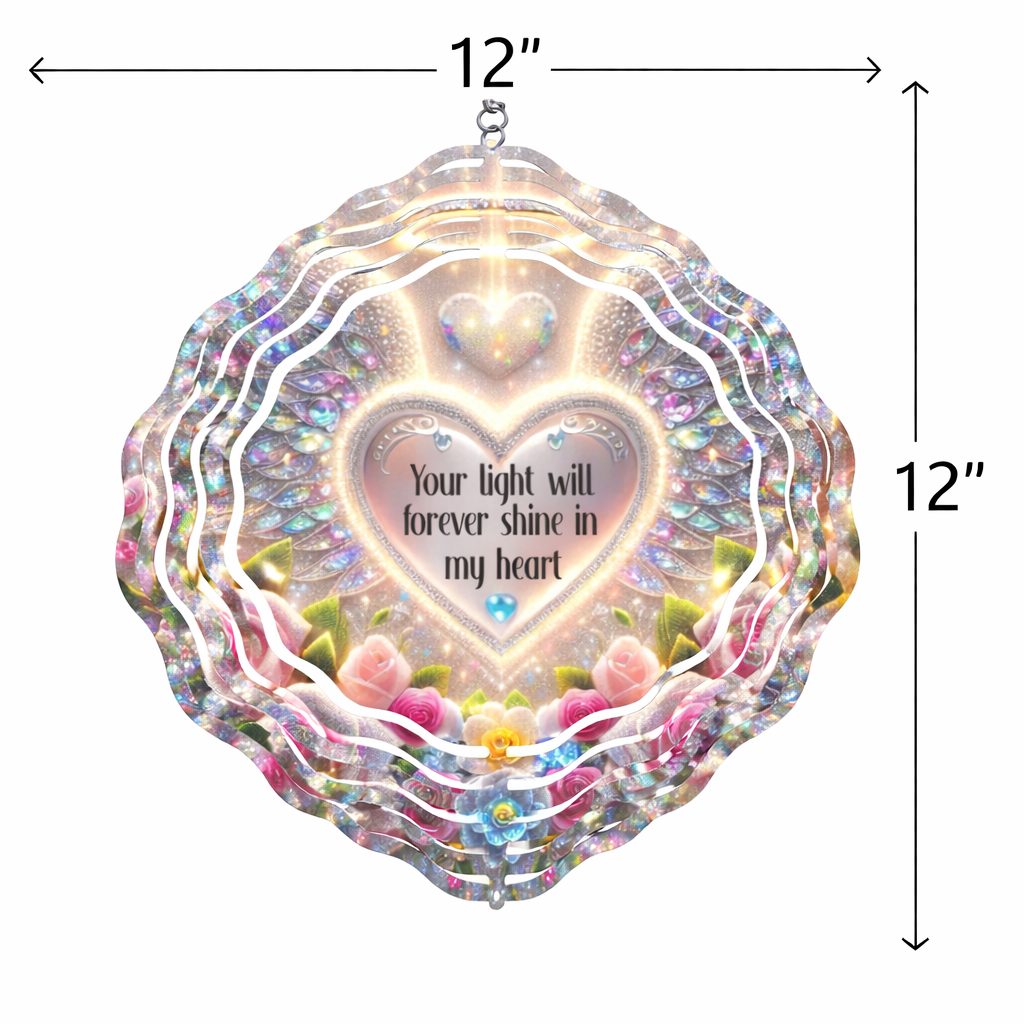 🌿 3D Wind Spinners – Memorial LIGHT Garden Decor