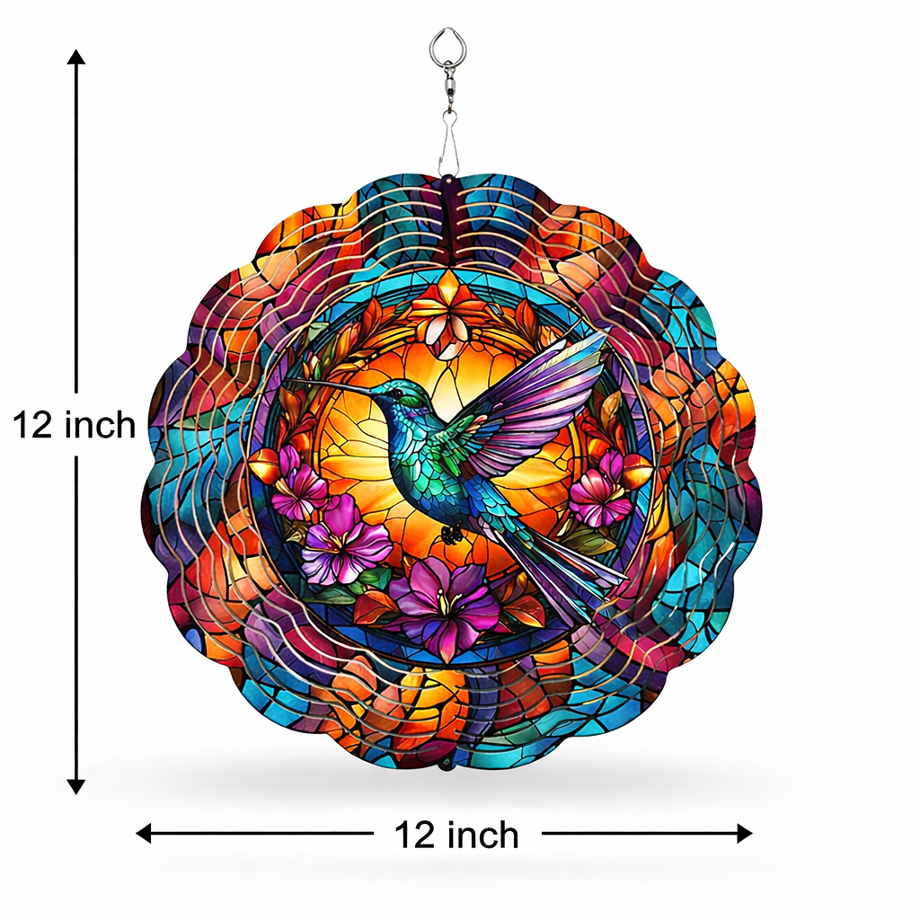 3D Wind Spinners – Hummingbird Flower Garden Decor