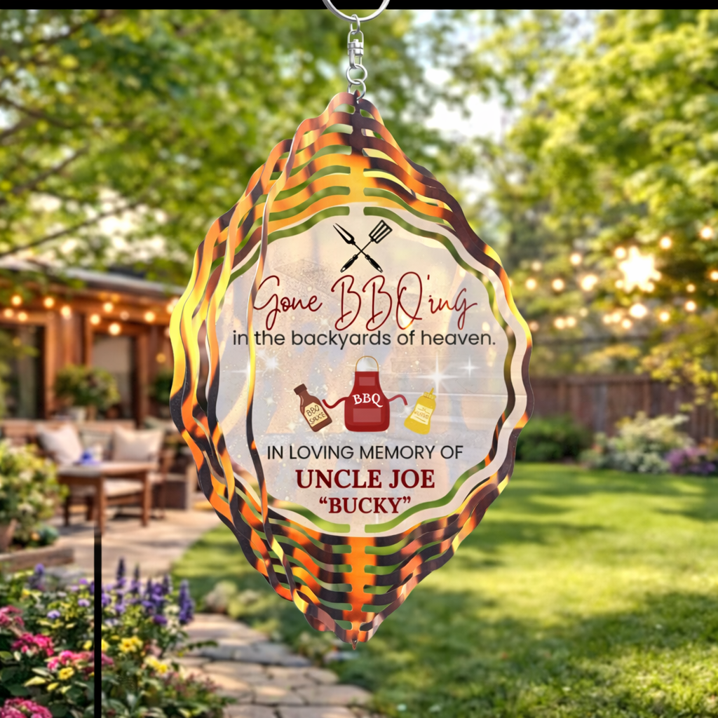🌿 3D Wind Spinners – Memorial Gone Backing Garden Decor