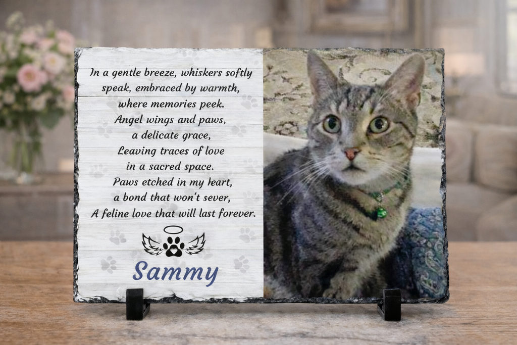 Pet Memorial Photo Plaque – Favorite Hello Hardest Goodbye