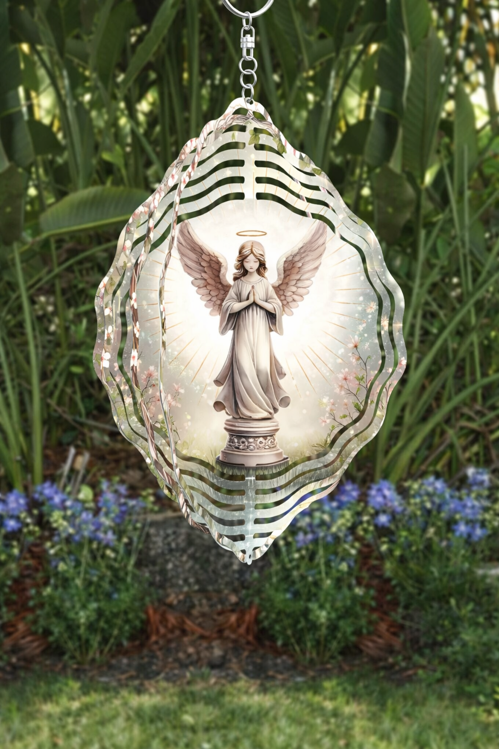 🌿 3D Wind Spinners – Angel Garden Decor