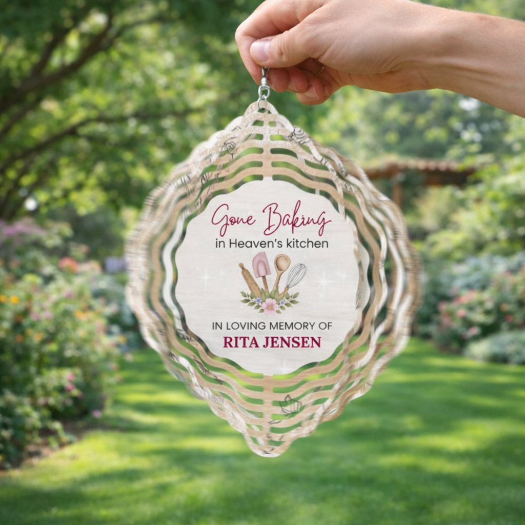 🌿 3D Wind Spinner – Memorial Garden Decor