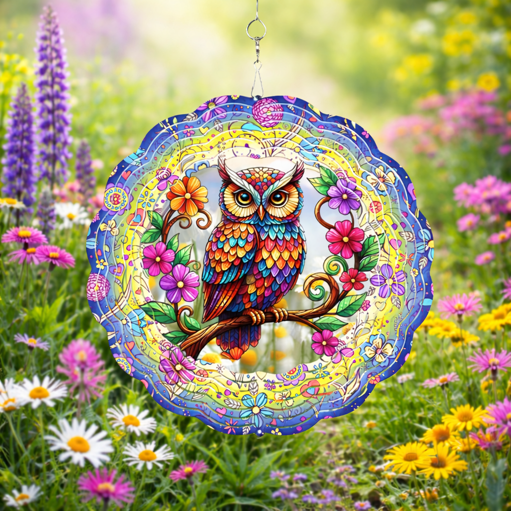3D Wind Spinners – Owl Garden Decor