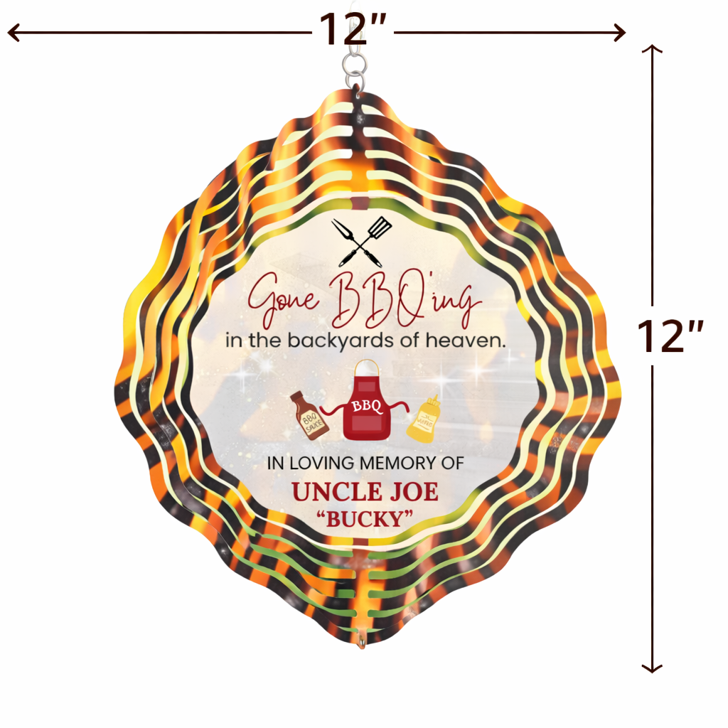 🌿 3D Wind Spinners – Memorial Gone Backing Garden Decor