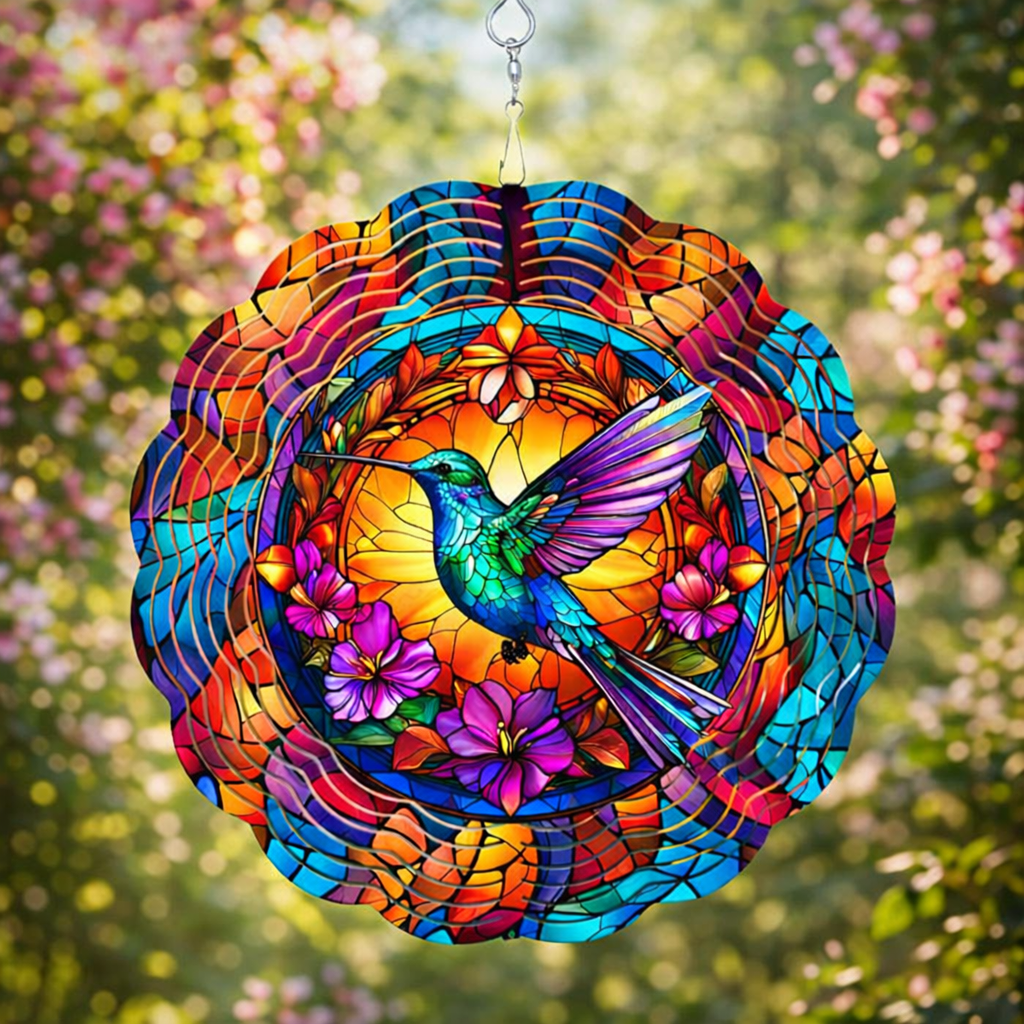 3D Wind Spinners – Hummingbird Flower Garden Decor