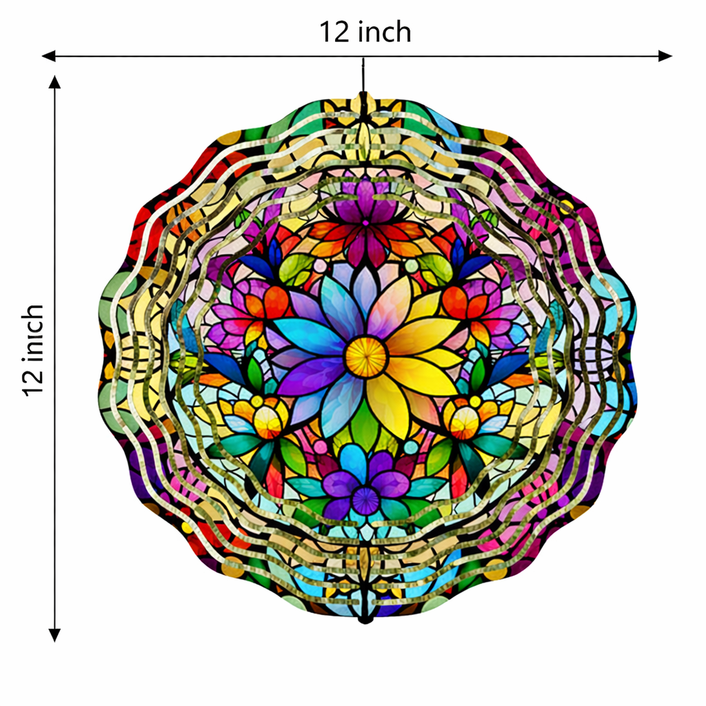 🌿 3D Wind Spinners – Flower Cetic Garden Decor