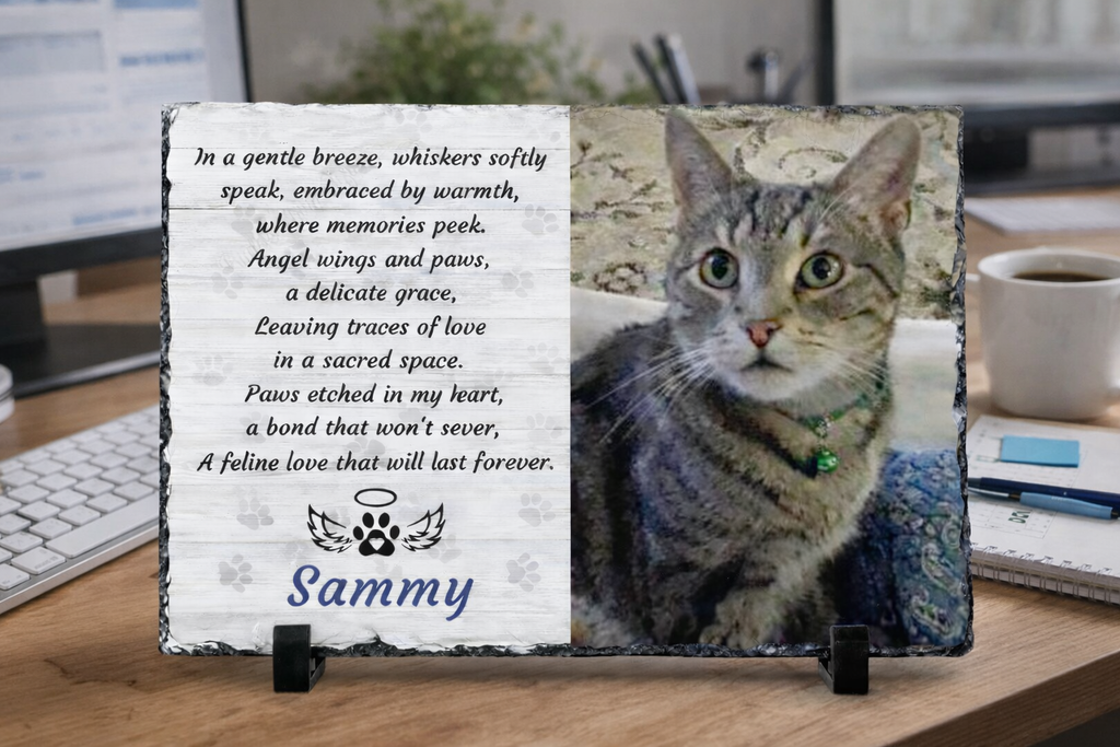Pet Memorial Photo Plaque – Favorite Hello Hardest Goodbye