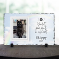 Pet Memorial Photo Plaque – You left paw prints